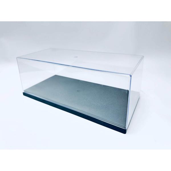 Boite vitrine PS Cristal (socle noir) pour miniatures 1:18  - KYOSHO-KS-BFC118