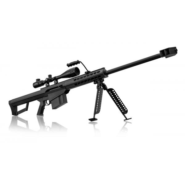 Réplique Sniper LT-20 à ressort M82 NOIR 1,5J + lunette + bi-pied - PCKLR3050