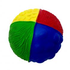 Balle texturée couleurs vives anneau de dentition