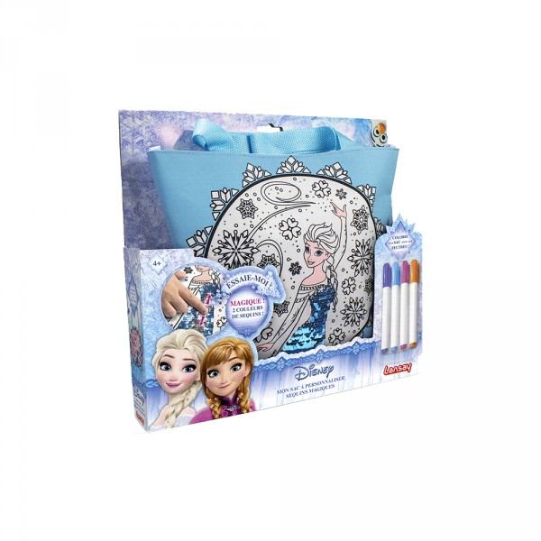 La Reine des Neiges : Mon sac à personnaliser - Sequins magiques - Lansay-25072