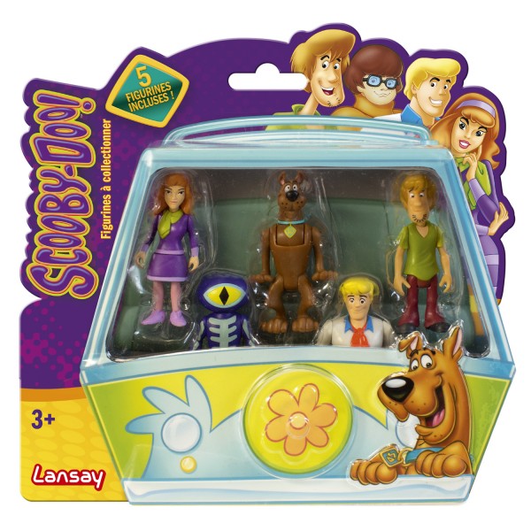 Pack de 5 figurines de collection Scooby-Doo avec Daphné - Lansay-11778-Daphne