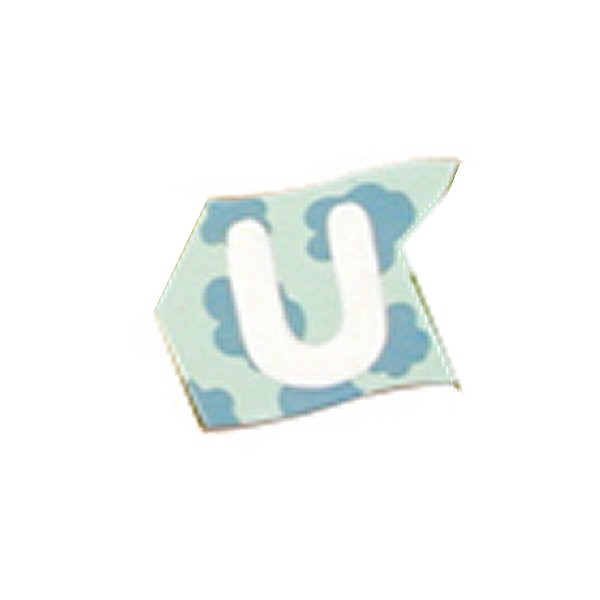 Lettre volante en bois : U - Coin-10059-U