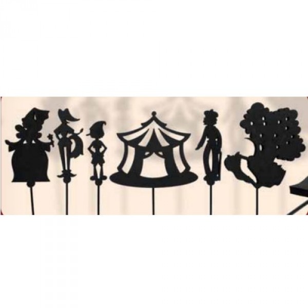 Marionnettes à ombres Set de 6 pièces : Pinocchio - Coin-23660