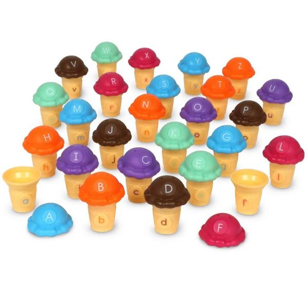 Mini Letter Ice Cream Cones - LearnR-LER6797