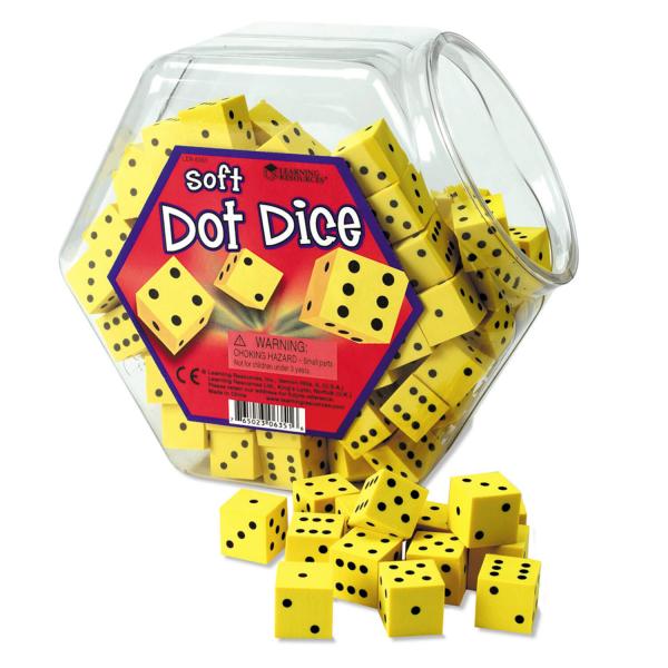 Set of 200 soft foam dice - LearningResources-LER6351