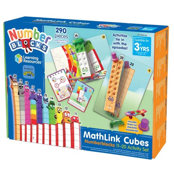 Kit de actividades de cubos MathLink Numberblocks 11-20 - LearningResources-LSP0950-UK