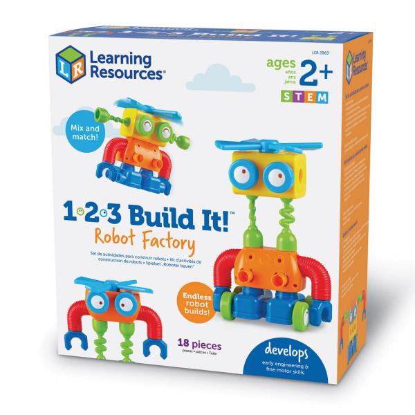 Konstruktionsspiel: 1-2-3 Build It!(TM): Roboterfabrik - LearningResources-LER2869