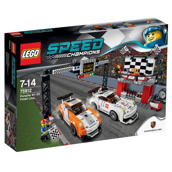 Lego 75912 Speed Champions : La ligne d'arrivée de la Porsche 911 GT - Lego-75912