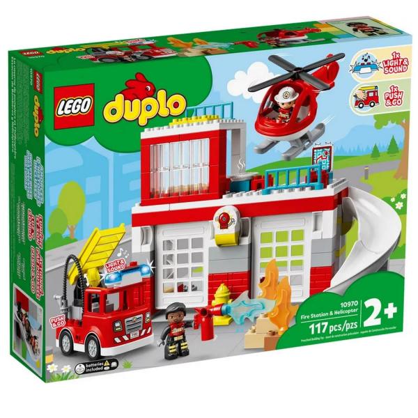 LEGO® DUPLO® 10970 : La caserne et l’hélicoptère des pompiers - Lego-10970