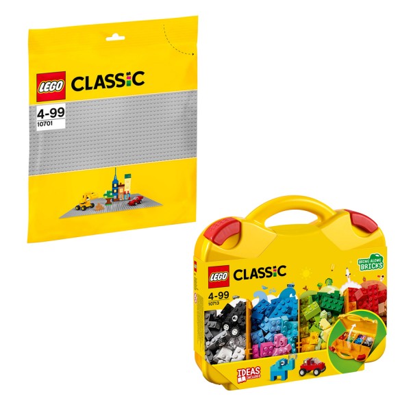 Kit LEGO® Classic™ : Valisette de construction et plaque de base grise - KIT00024