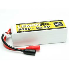 Accu Lipo LemonRC 6S 5000mAh 22.2V (60C) AS150