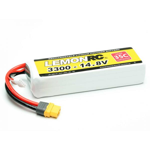 Accu Lipo LemonRC 4S  3300mAh 14.8V (35C) XT60 - 15726