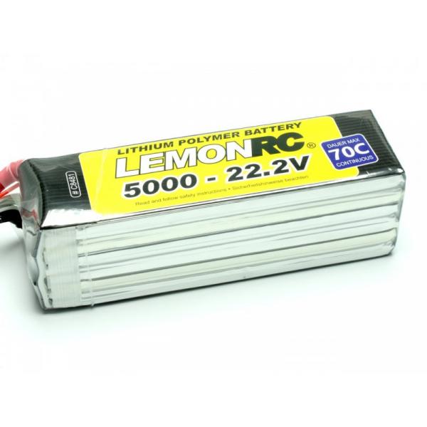 Accu LiPo LemonRC 70C 5000 - 22,2v - C8481