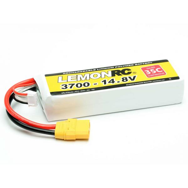 Accu Lipo LemonRC 4S 3700mAh 14.8V (35C) XT90 - 15729