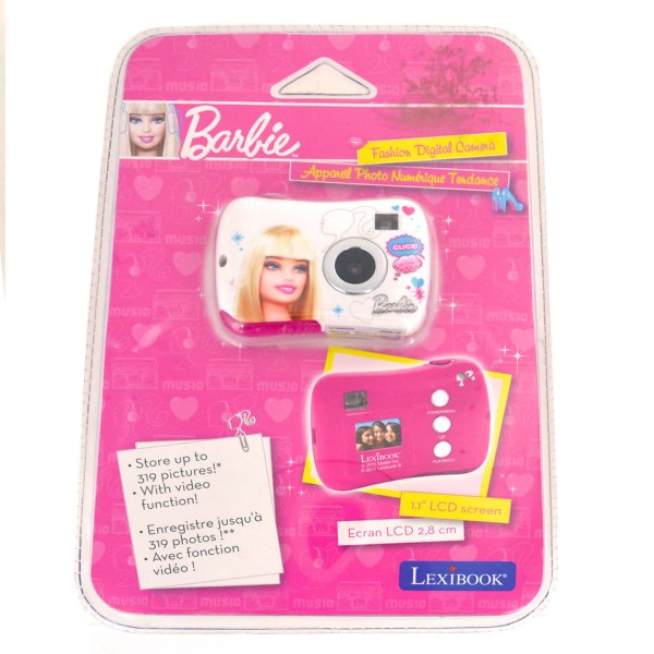 Appareil photo numérique tendance Barbie : 300 000 pixels - Lexibook-DJ020BB