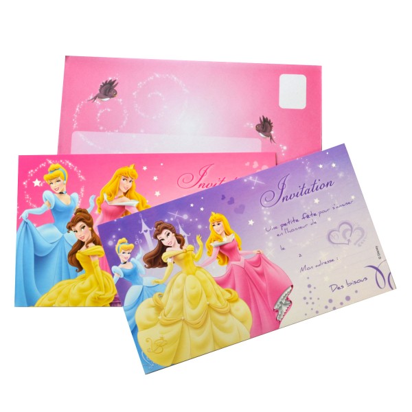 Invitations Princesses Disney x 15 - Alpha-DSN50005