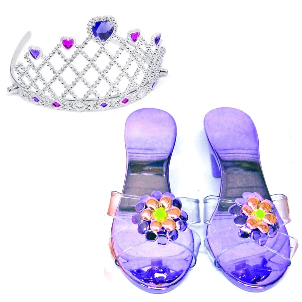 Coffret Diadème et Chaussures de Princesse violettes - LGRI-WW21836-Violet