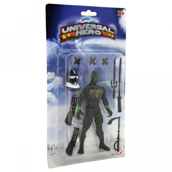 Figurine de ninja Universal Hero : Noir et vert - LGRI-94654-3