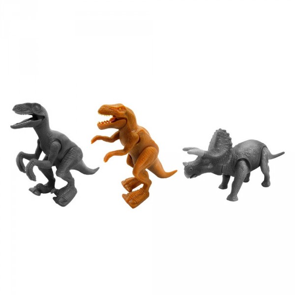 Figurine dinosaure mécanique : Tyrannosaure (marron) - LGRI-16902-3