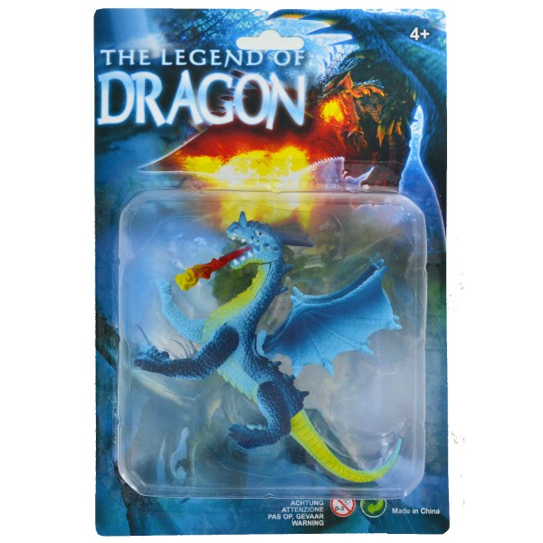 Figurine Dragon : bleu avec cornes - LGRI-GT93997-4