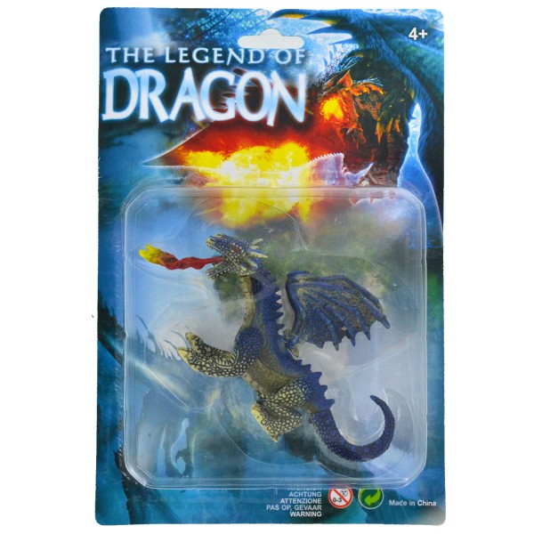 Figurine Dragon : bleu marine à deux têtes - LGRI-GT93997-2