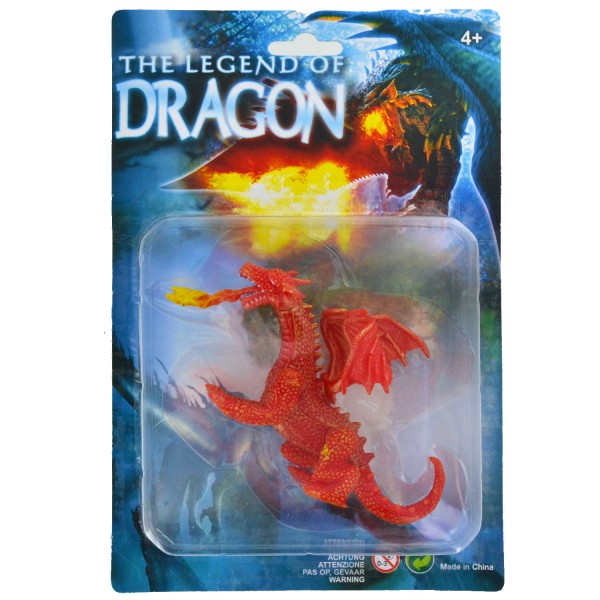 Figurine Dragon : rouge à deux têtes - LGRI-GT93997-1