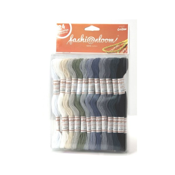 Recharge de fils Fashion Loom : Nuance du blanc au gris - LGRI-FLM1-1