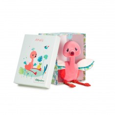 Peluche câline Anaïs le flamant rose