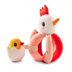 Rattle with handles Paulette the chicken