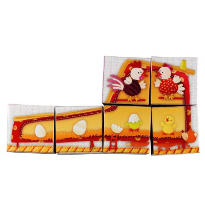 Cubes Puzzles Nicky le canard : Cub'Uzzle - Lilliputiens-86411