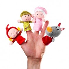 Marionetas de dedo: Caperucita Roja