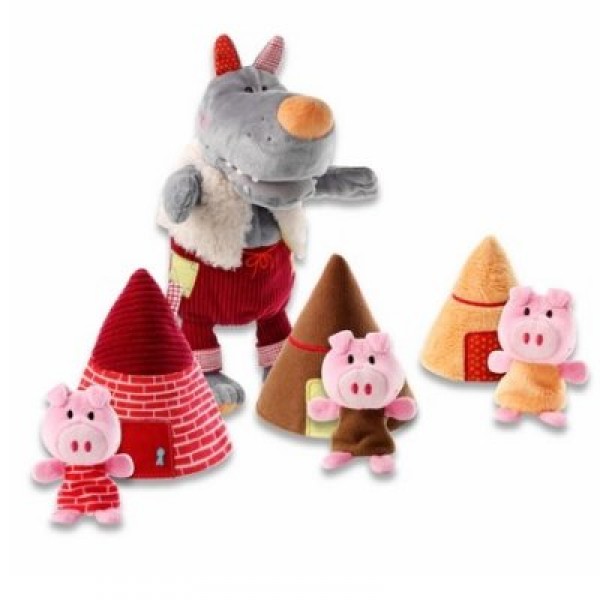 Marionnettes Loup et les 3 petits cochons - Lilliputiens-86155