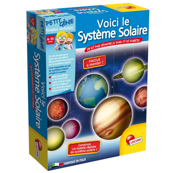 Coffret petit génie : Construis le système solaire - Lisciani-F51014