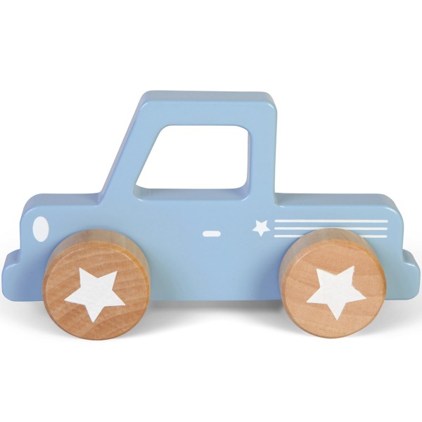 Véhicule en bois : Pickup bleu - LittleDutch-4364