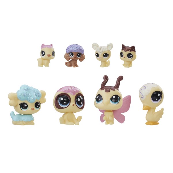 Figurines Littlest Petshop : Bilster 8 figurines : Collection tendance vanille - Hasbro-E0397-E1059
