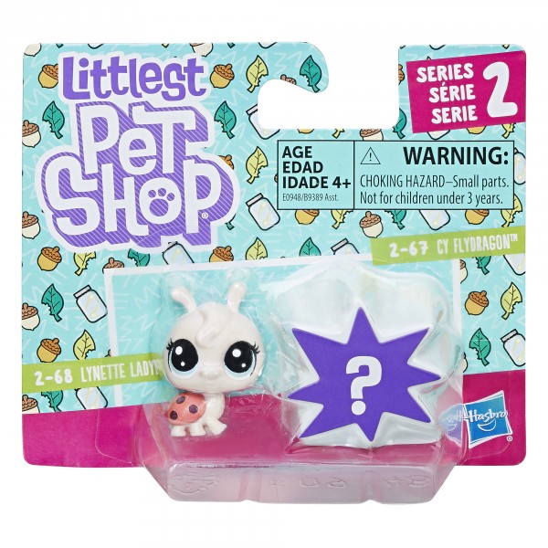 Figurine Littlest Petshop : Duo mini figurines Série 2: Lynette Ladyfly et Petshop mystère - Hasbro-B9389-E0948