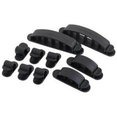 LOGILINK Kit de supports de câbles 10 pièces noirs autoadhésifs