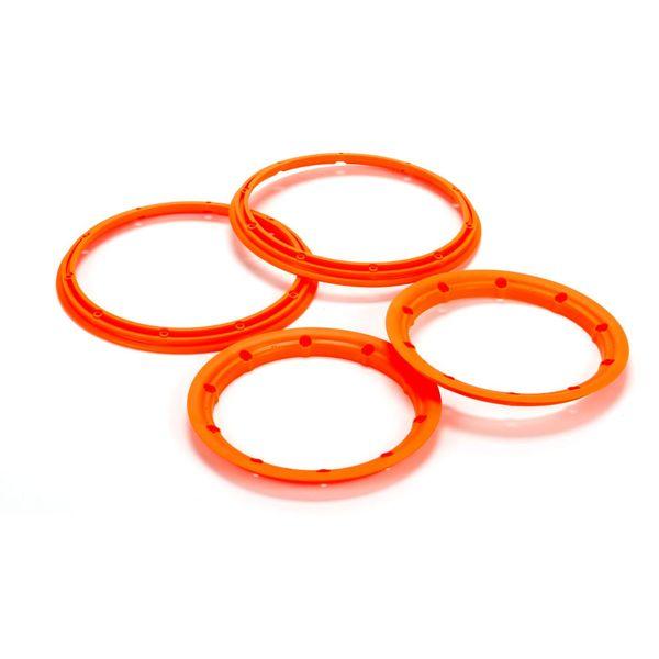 Beadlock Set, Inner & Outer Flour Orange(2): 5T - LOS45007