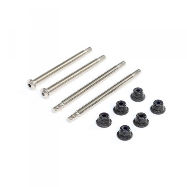 Outer Hinge Pins, 3.5mm, Electro Nickel (2): 8X - TLR244044
