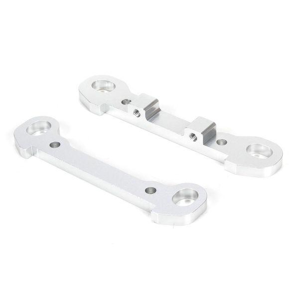 Rear Hinge Pin Braces, Aluminum, Silver(2): MTXL - LOS254029