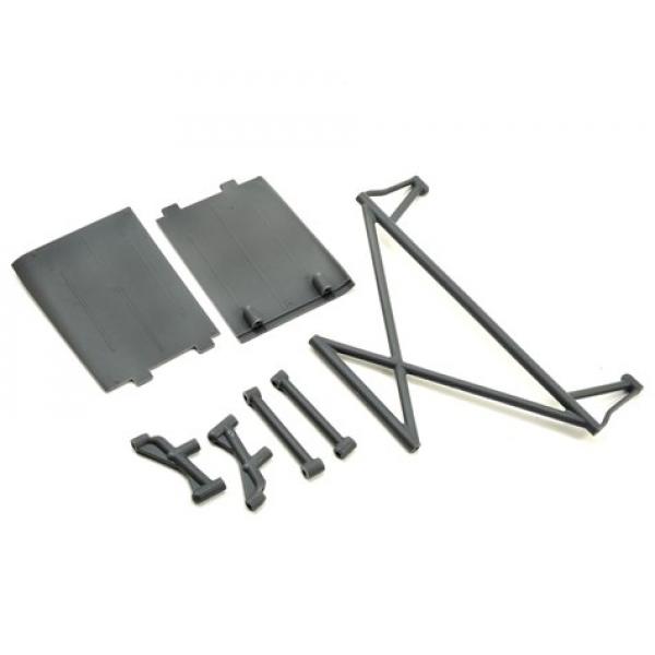 Rear Tower Support,X-Bar,Mud Guards,Gray - Rock Rey - Losi - LOS230041