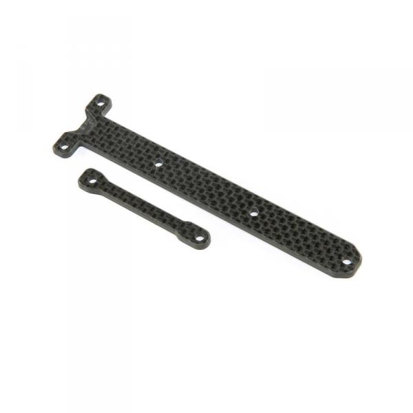 Carbon Chassis Brace Support Set : 22X-4 - TLR231088