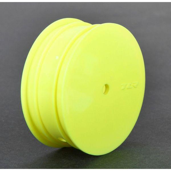 Front Wheel, 12mm Hex, Yellow (2): 22 3.0 - TLR43010