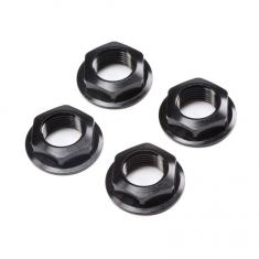 17mm Flanged Wheel Nut, Black (4): Super Rock Rey Losi