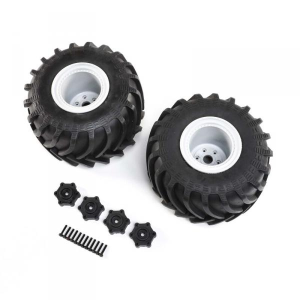 Mounted Monster Truck Tires L/R - LMT - Losi - LOS43034