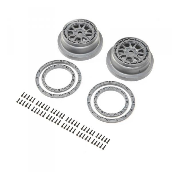 Beadlock Wheel and Ring Set (2) - SBR 2.0 - Losi - LOS43029
