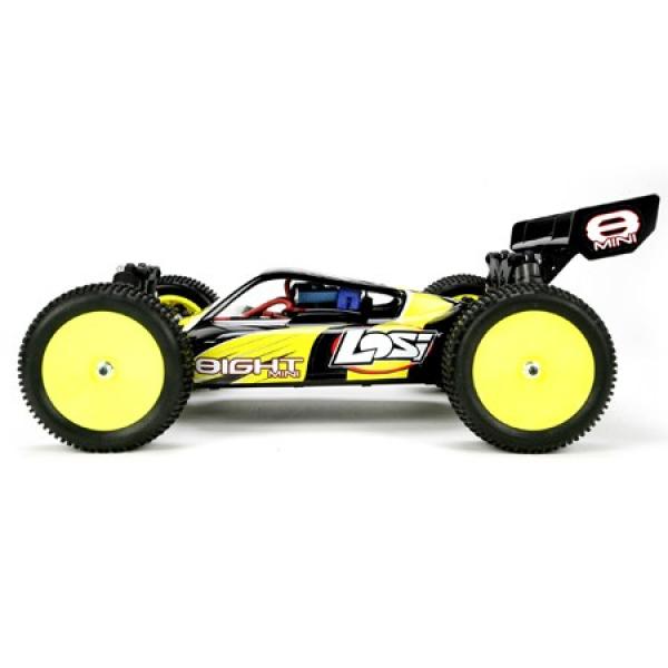 Team Losi Buggy Mini 8IGHT Eight 1/14 Brushless RTR Losi Noir - LOSB0224iT1