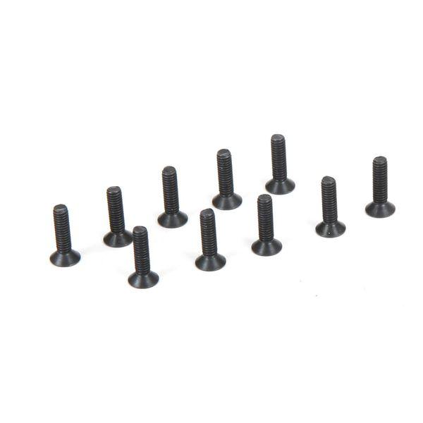 Flat Head Screws, M2.5 x 10mm (10) - TLR235007