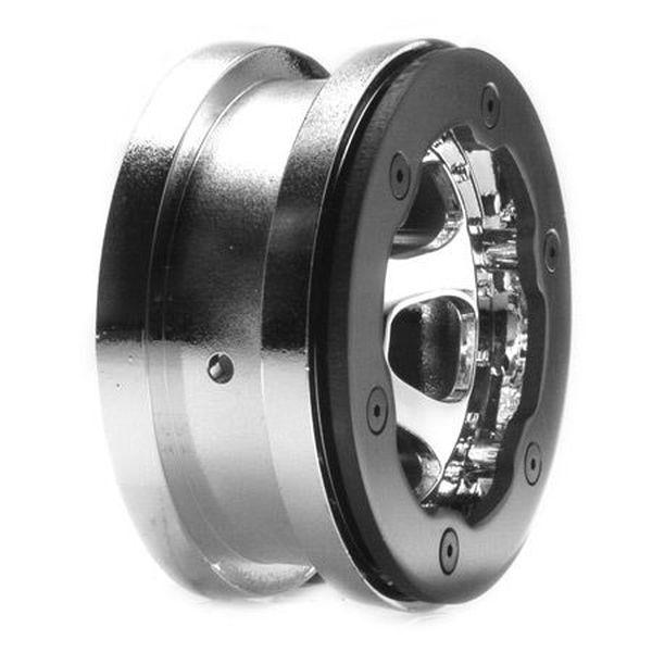 2.2 Beadlock Wheels, Chrome with Rings: CCR - LOSA7020