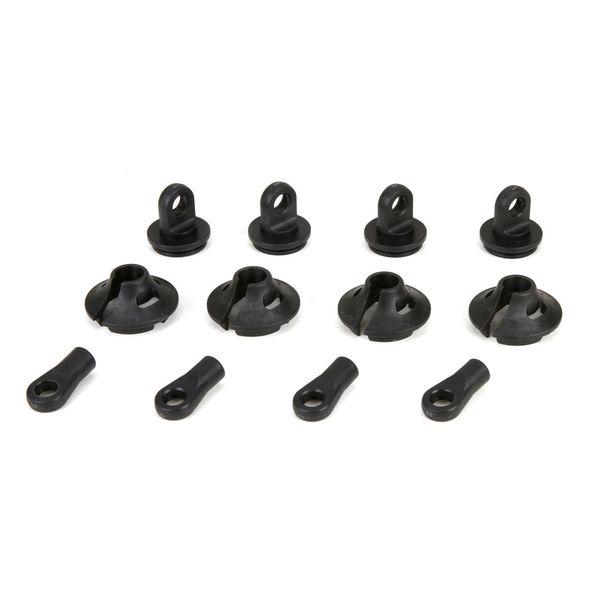 Spring Cups/Clips/Shock Ends (2): 1:5 4wd - LOS253006